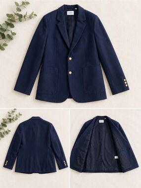 Aritzia Navy Blazer with Gold Buttons